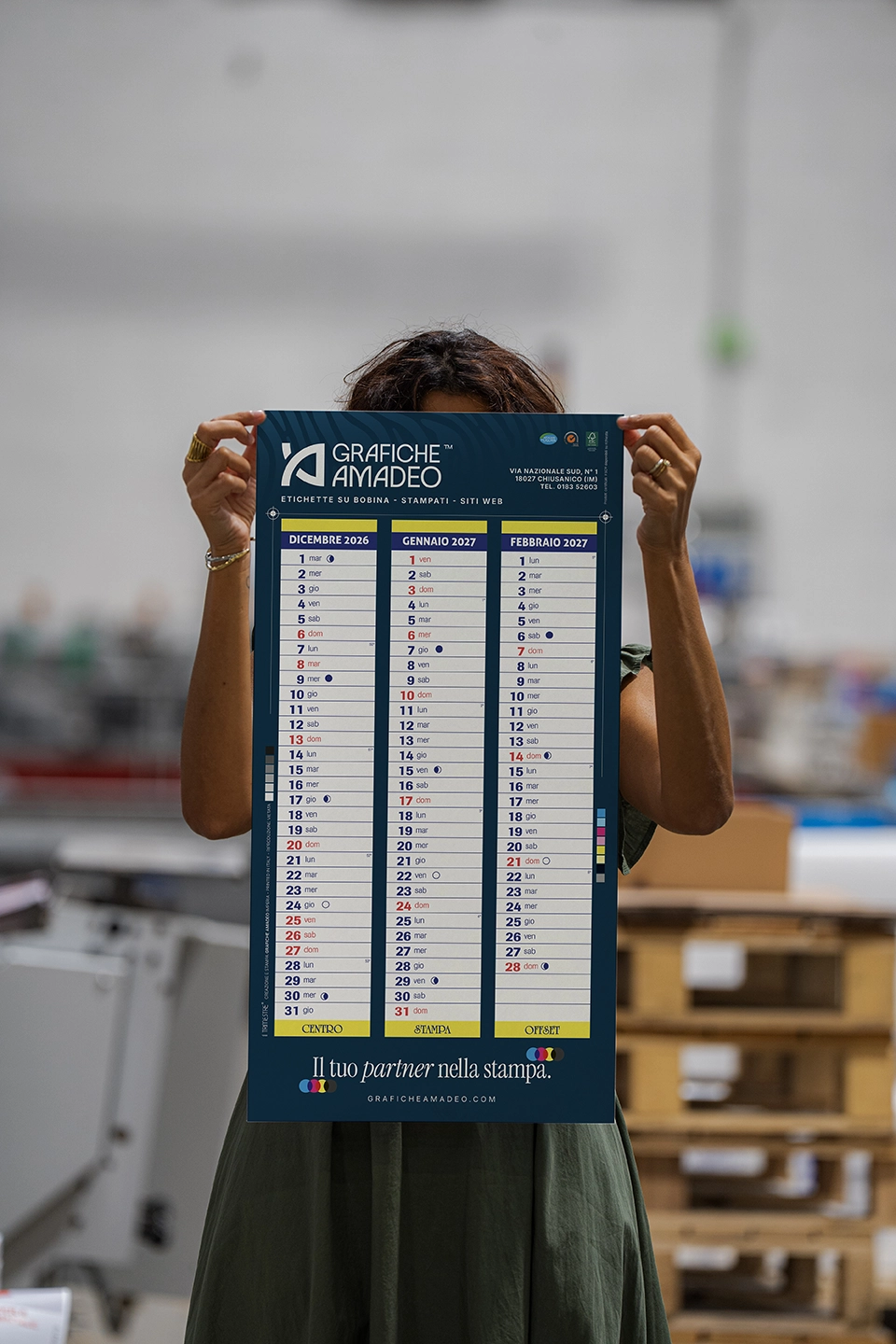 Calendario trimestrale Grafiche Amadeo